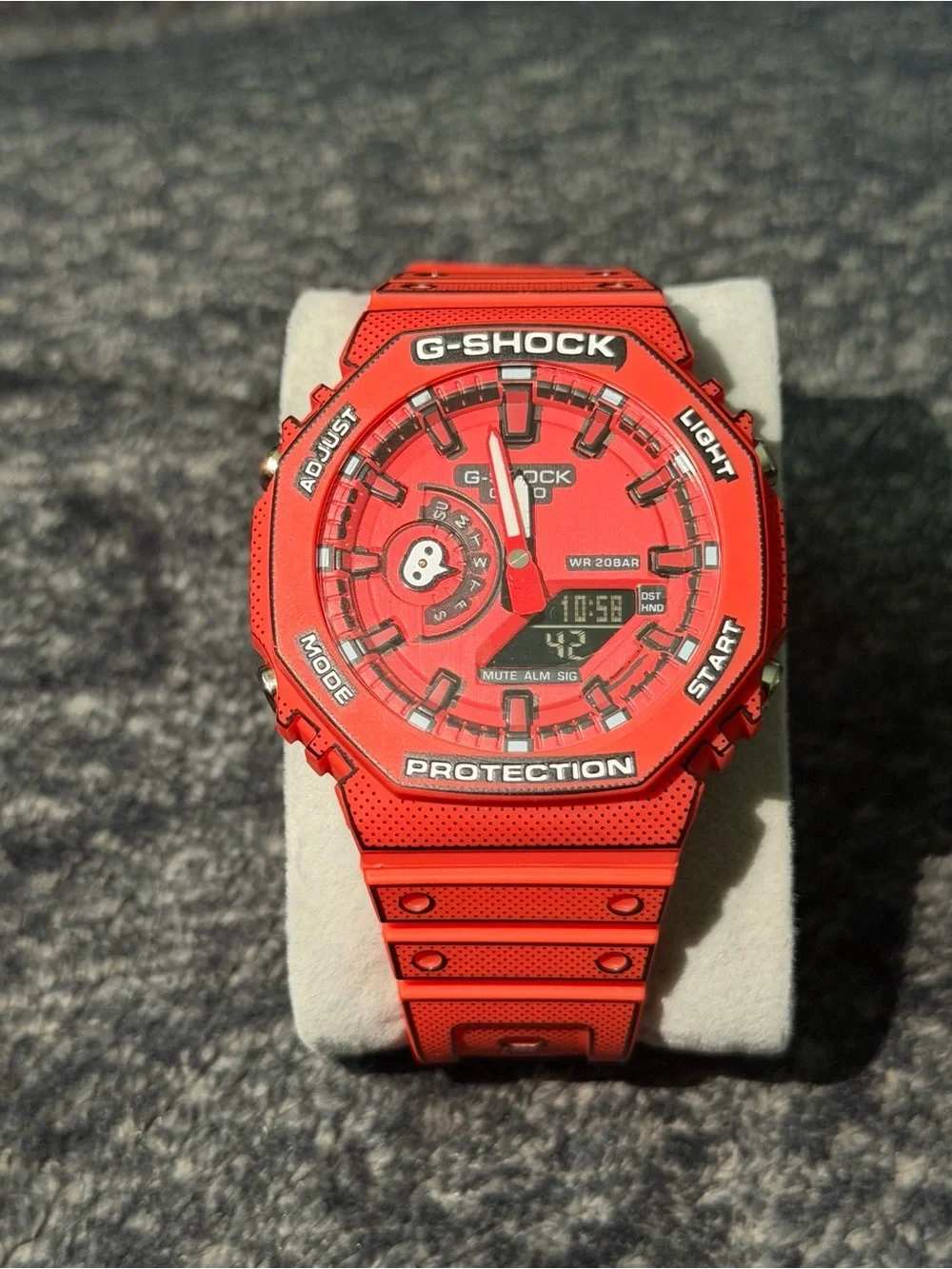 G-Shock Red Resin Octagonal Sport Watch